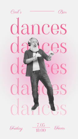 Designvorlage Tänze in der Carl Bar für Instagram Story