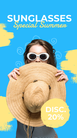 Designvorlage Sunglasses Store Ad für Instagram Story