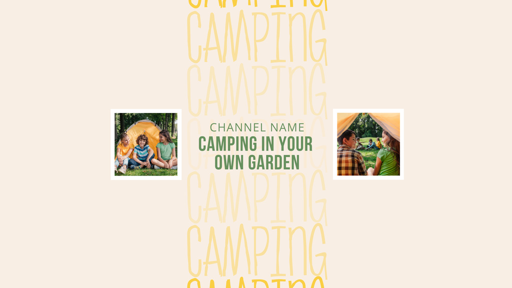 Children Playing Camping in Tent in Garden Youtube – шаблон для дизайну