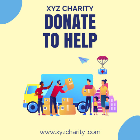 Donation Motivation with Volunteers Animated Post tervezősablon