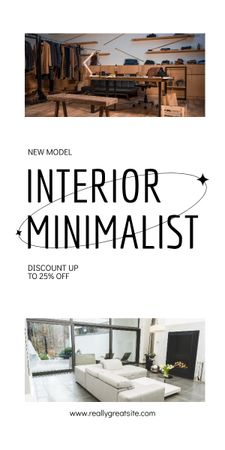 Minimalista belső terek hirdetése Graphic tervezősablon
