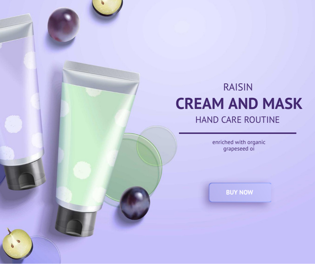 Face Cream and Mask promotion Facebookデザインテンプレート