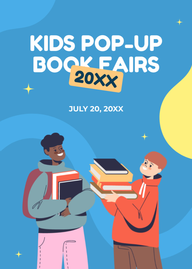 Designvorlage Kids' Book Fairs Ad für Flayer