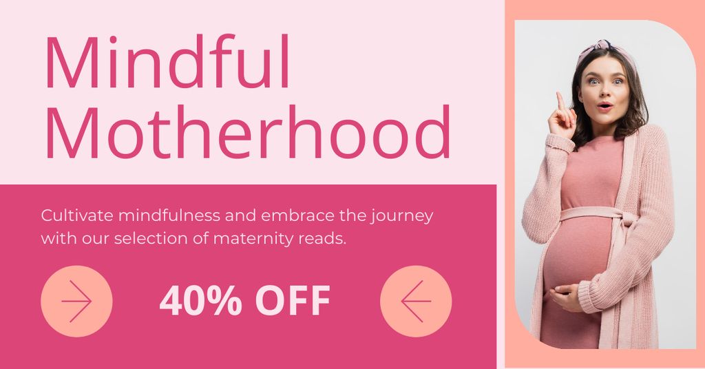 Template di design Mindful Motherhood Tips with Discount Facebook AD