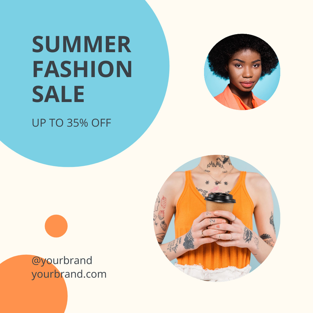 Summer Collection of Casual Wear Instagram Design Template