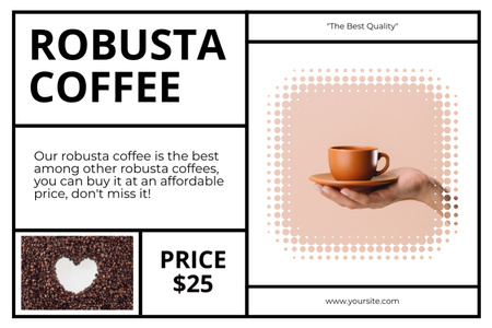 Ontwerpsjabloon van Label van Robusta Coffee Retail