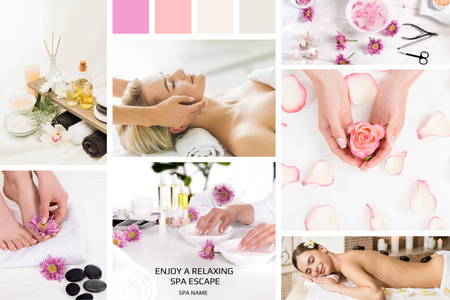 Discover the Women's Uplifting Spa Salon Experience Mood Board Design Template