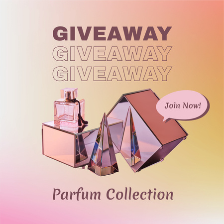 Giveaway of Perfume Collection Instagram Πρότυπο σχεδίασης