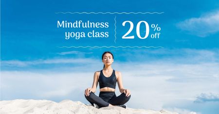 Mindfulness Yoga Class Ad Facebook AD Design Template
