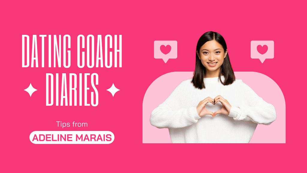 Plantilla de diseño de Promo of Dating Coach Diaries Youtube Thumbnail 