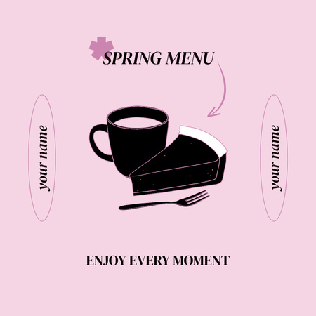 New Spring Menu Offer Instagram tervezősablon