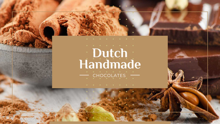 Ontwerpsjabloon van Youtube van Dutch handmade chocolates