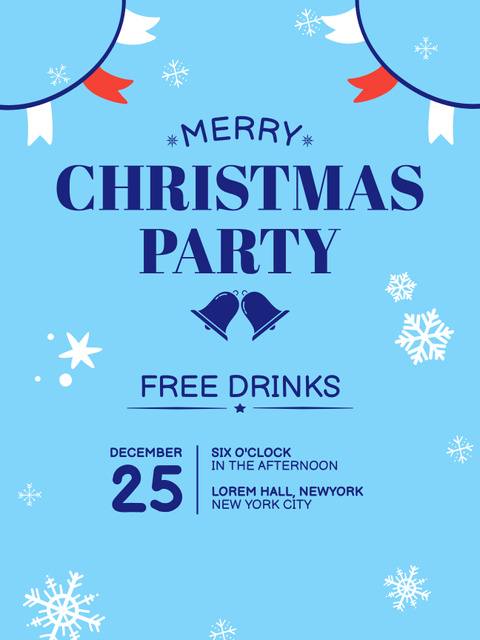 Christmas Celebrating Together Promotion Poster US Design Template