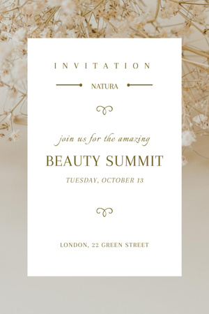 Beauty summit announcement on Spring Flowers Flyer 4x6in Design Template