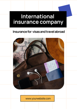 Modèle de visuel Advertisement for International Insurance Company - Flayer