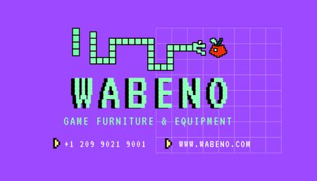 Gaming Equipment Store Ad with Interface of Game Business Card US Šablona návrhu