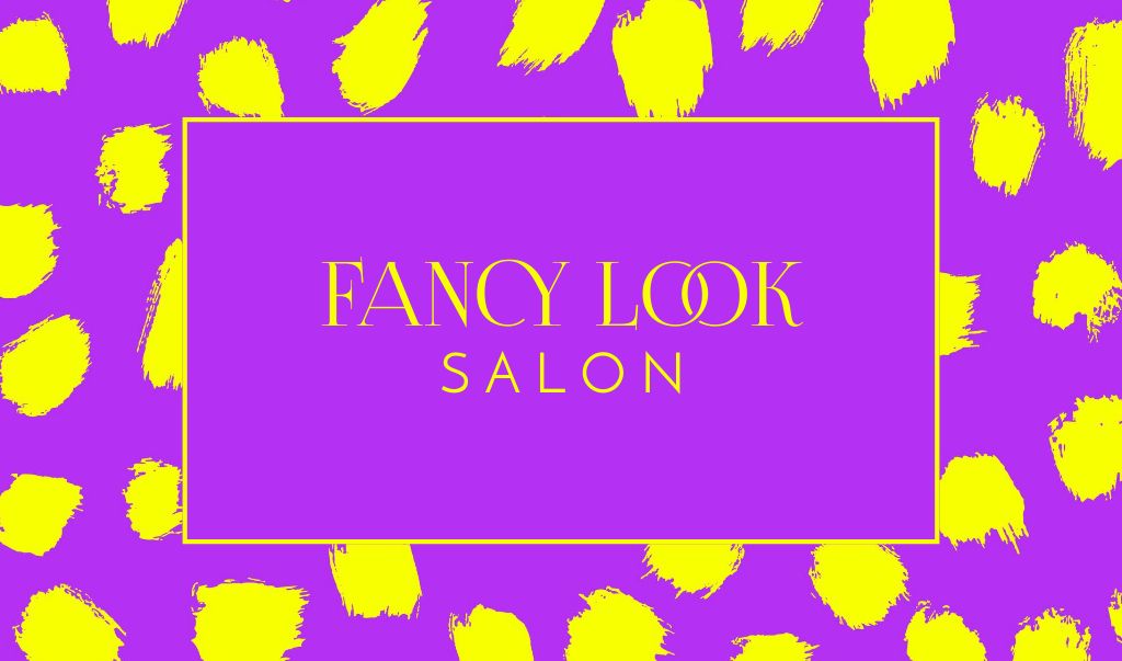 Salon of Fancy Summer Looks Business card Design Template