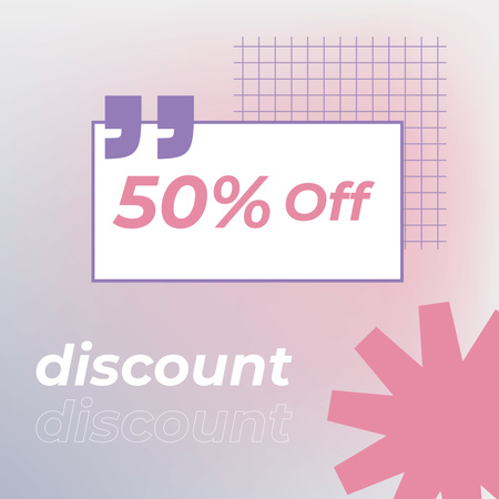Modèle de visuel Offers Discounts on Products on Pink - Instagram