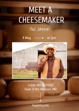 Platilla de diseño Cheese Tasting Announcement Invitation