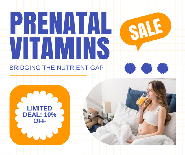 Designvorlage Sale of Vitamins for Pregnant Women at Affordable Prices für Facebook