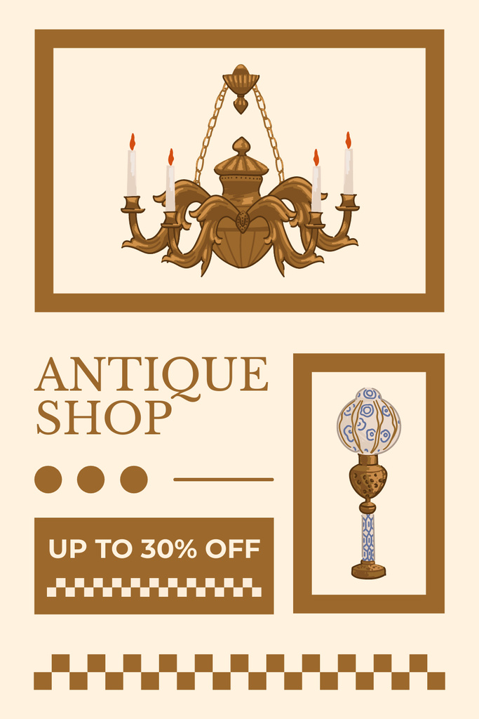 Template di design Old-Fashioned Furniture And Lamps With Discounts Pinterest
