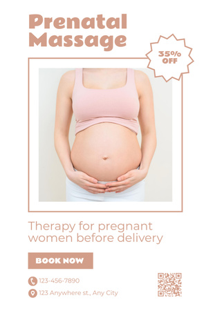 Massage Therapy for Pregnant Women Flayer tervezősablon