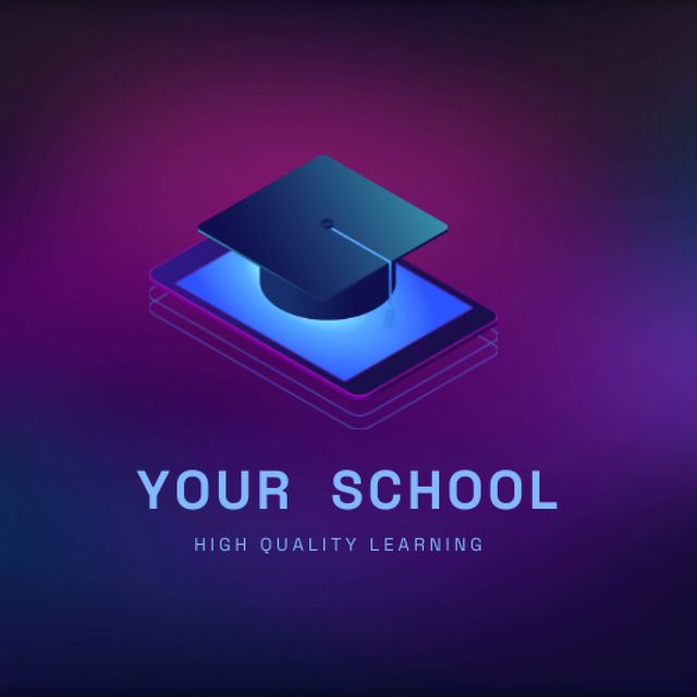 Educational Courses Ad with High Quality Learning Animated Logo Design Template