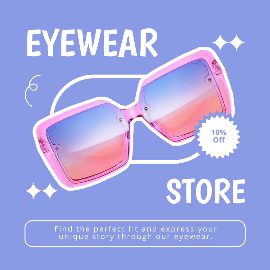 Latest Models of Sunglasses with Quality Frames and Lenses Instagram Design Template