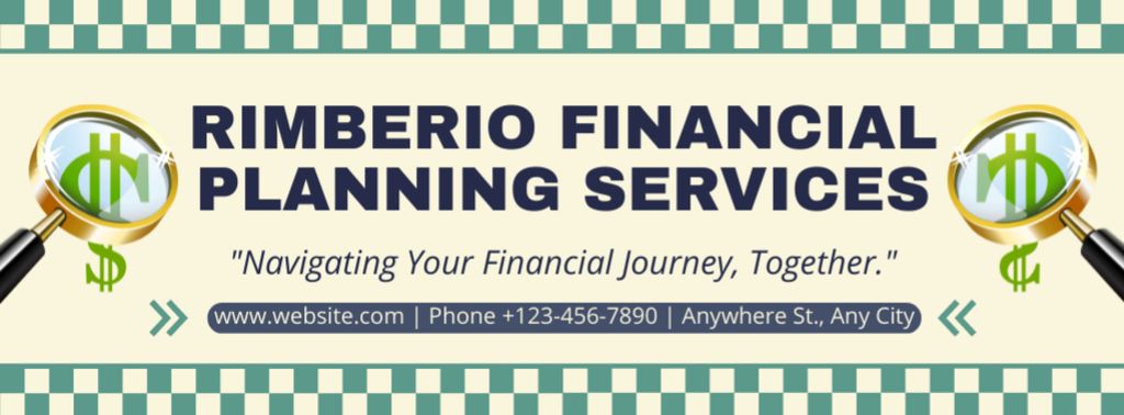 Plantilla de diseño de Services of Financial Planning from Business Consulting Company Facebook cover 