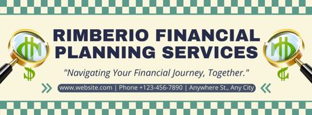 Modèle de visuel Services of Financial Planning from Business Consulting Company - Facebook cover