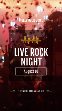Platilla de diseño Night Rock Festival Announcement TikTok Video