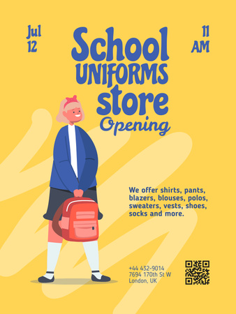 Szablon projektu School Uniforms Sale Offer Poster US