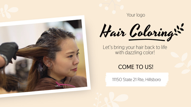 Modèle de visuel Hair Coloring Service Offer In Salon - Full HD video