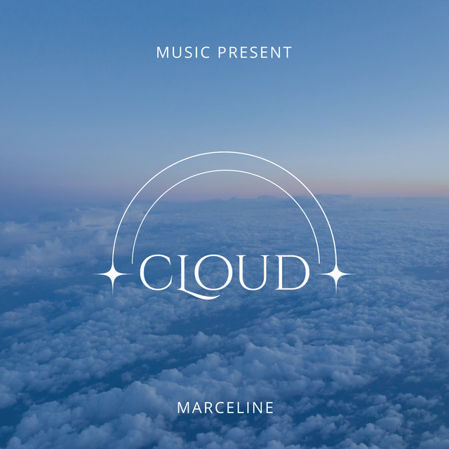 Designvorlage Beautiful Cloud Landscape für Album Cover