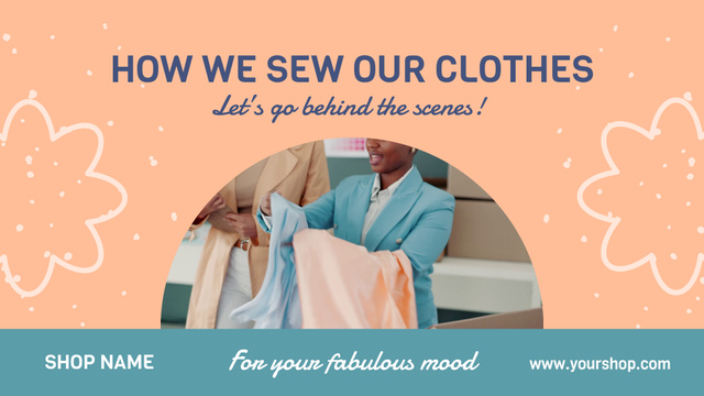 Modèle de visuel Sewing Clothes Workflow In Local Clothes Shop - Full HD video