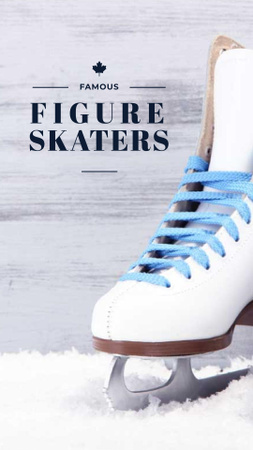 Famous Figure Skaters with Skates Instagram Story tervezősablon