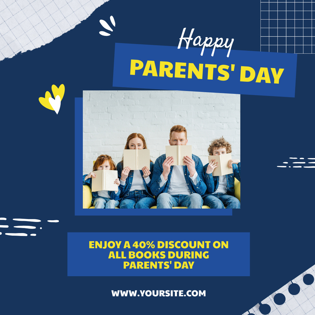 Book Special Sale Announcement for Parents' Day Instagram – шаблон для дизайна