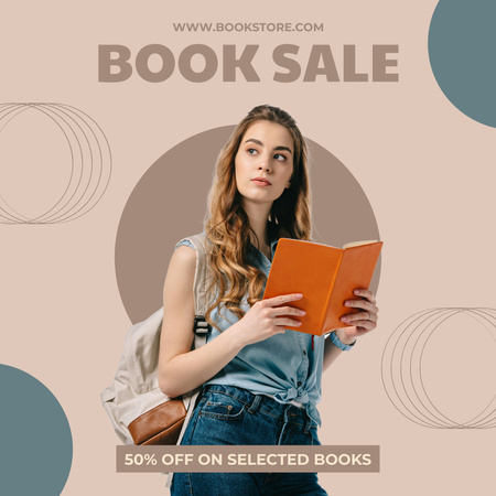 Exceptionable Books Discount Ad Instagram tervezősablon
