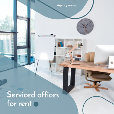 Serviced Offices for Rent Instagram Design Template