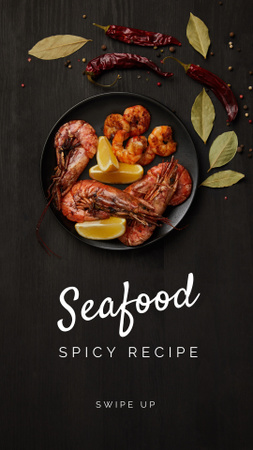 Tasty Seafood Spicy Recipe Instagram Story Design Template
