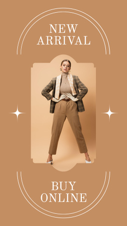 New Arrival Fashion Collection στο ηλεκτρονικό κατάστημα Instagram Story Πρότυπο σχεδίασης