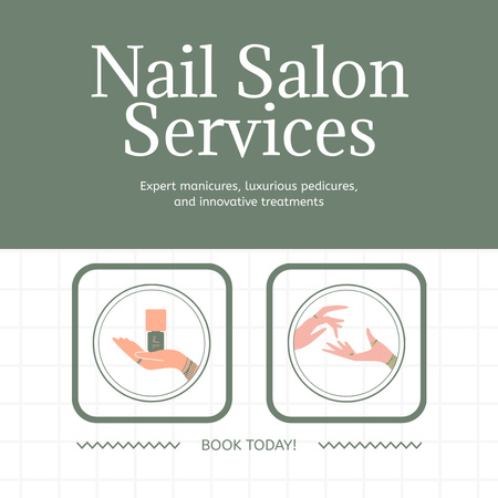 Προσφορά υπηρεσίας Nail Salon Instagram Πρότυπο σχεδίασης