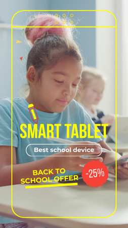 Template di design Smart Tablet per la scuola in offerta a tariffe scontate TikTok Video