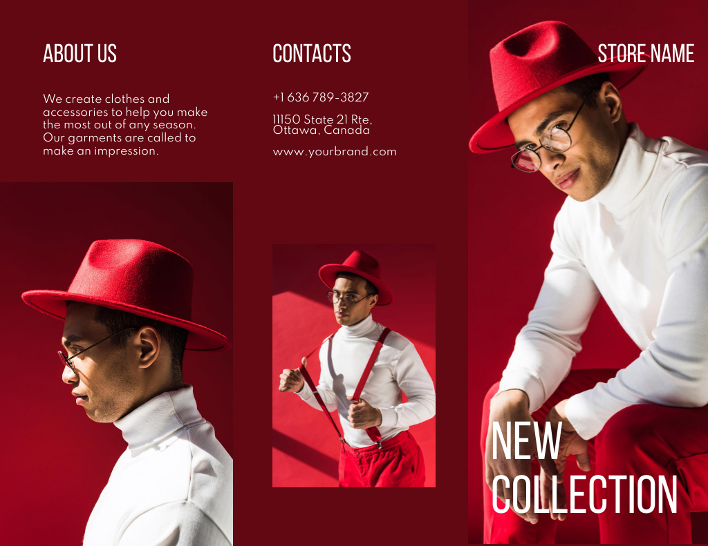 Modèle de visuel New Collection Offer for Stylish Men - Brochure 8.5x11in