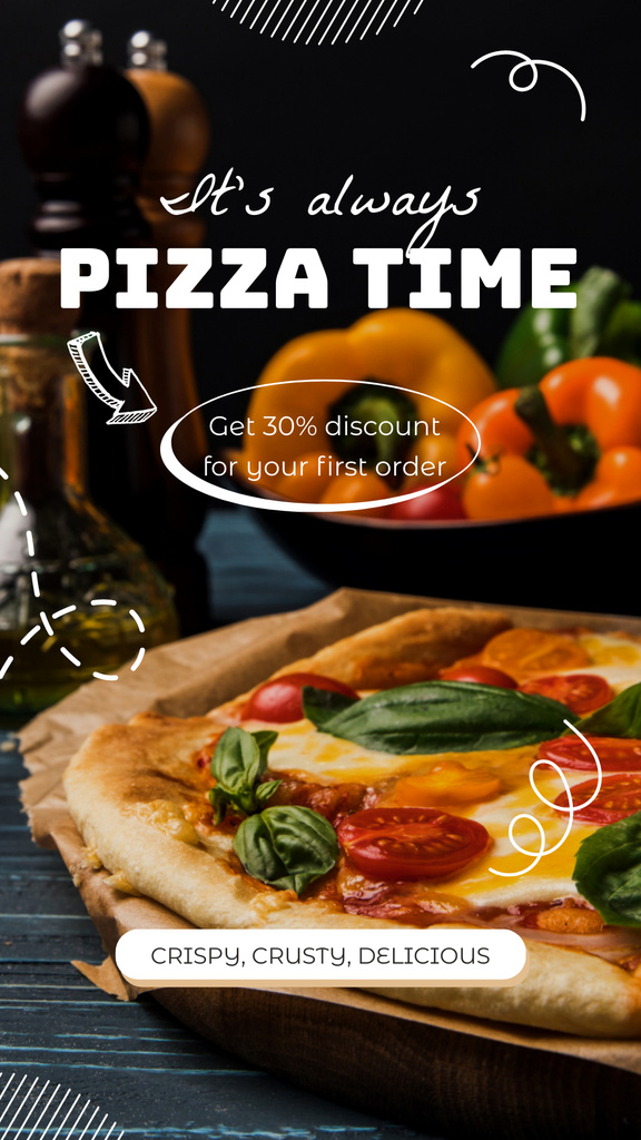 Always Pizza Time Instagram Story Tasarım Şablonu