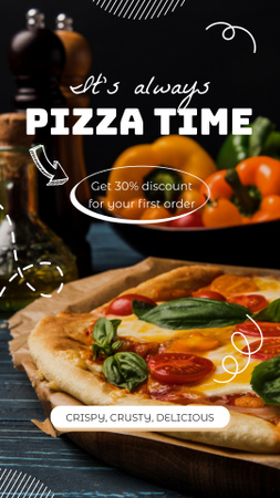 Always Pizza Time Instagram Story – шаблон для дизайну