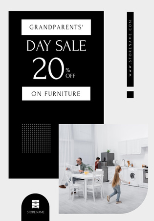 Discount on Furniture for Home for Grandparents' Day Poster 28x40inデザインテンプレート