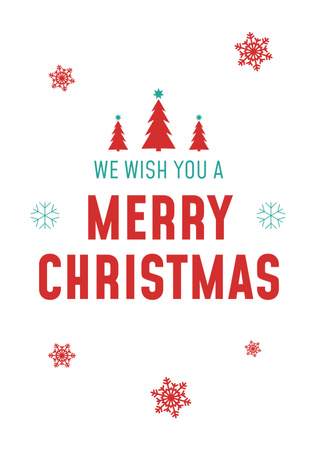 Plantilla de diseño de Christmas Cheers with Minimalistic Holiday Trees Postcard A5 Vertical 