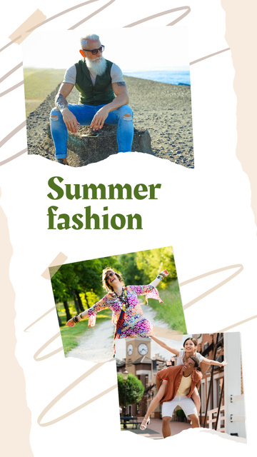 Summer Fashion for Everyone Promotion Instagram Story Design Template