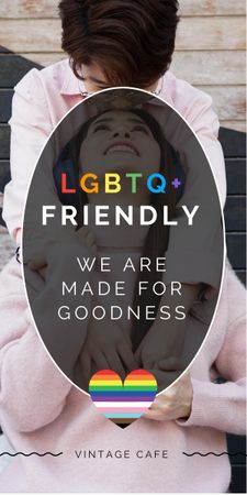 Platilla de diseño LGBT Friendly Cafe Invitation Graphic